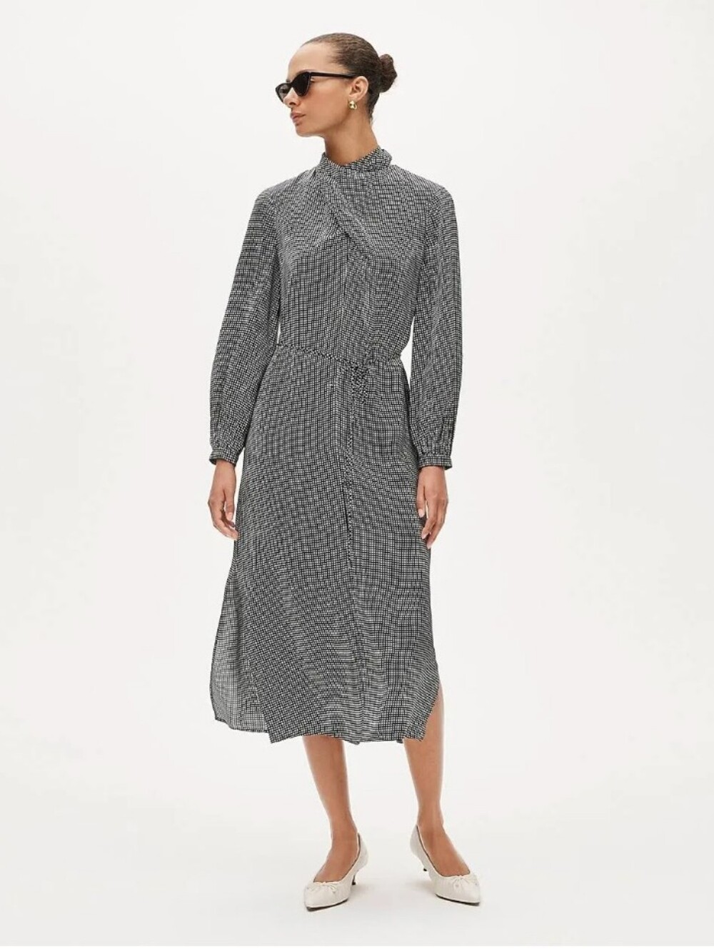 J Crew Scarf-neck midi shift dress CS854 Size XXS